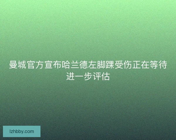 曼城官方宣布哈兰德左脚踝受伤正在等待进一步评估